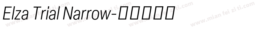 Elza Trial Narrow字体转换